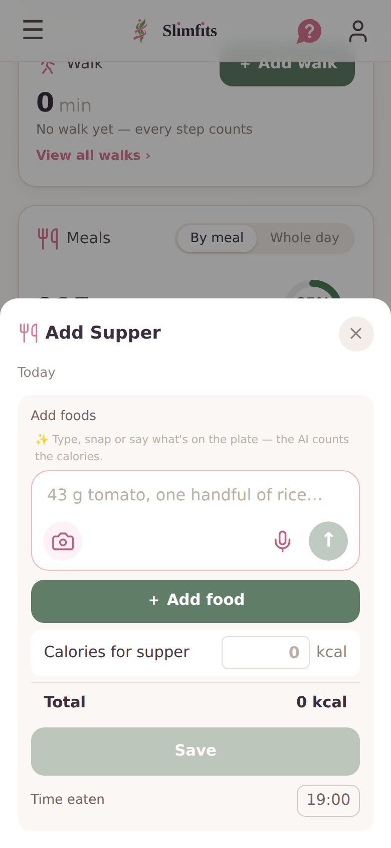 Snap or say your meal