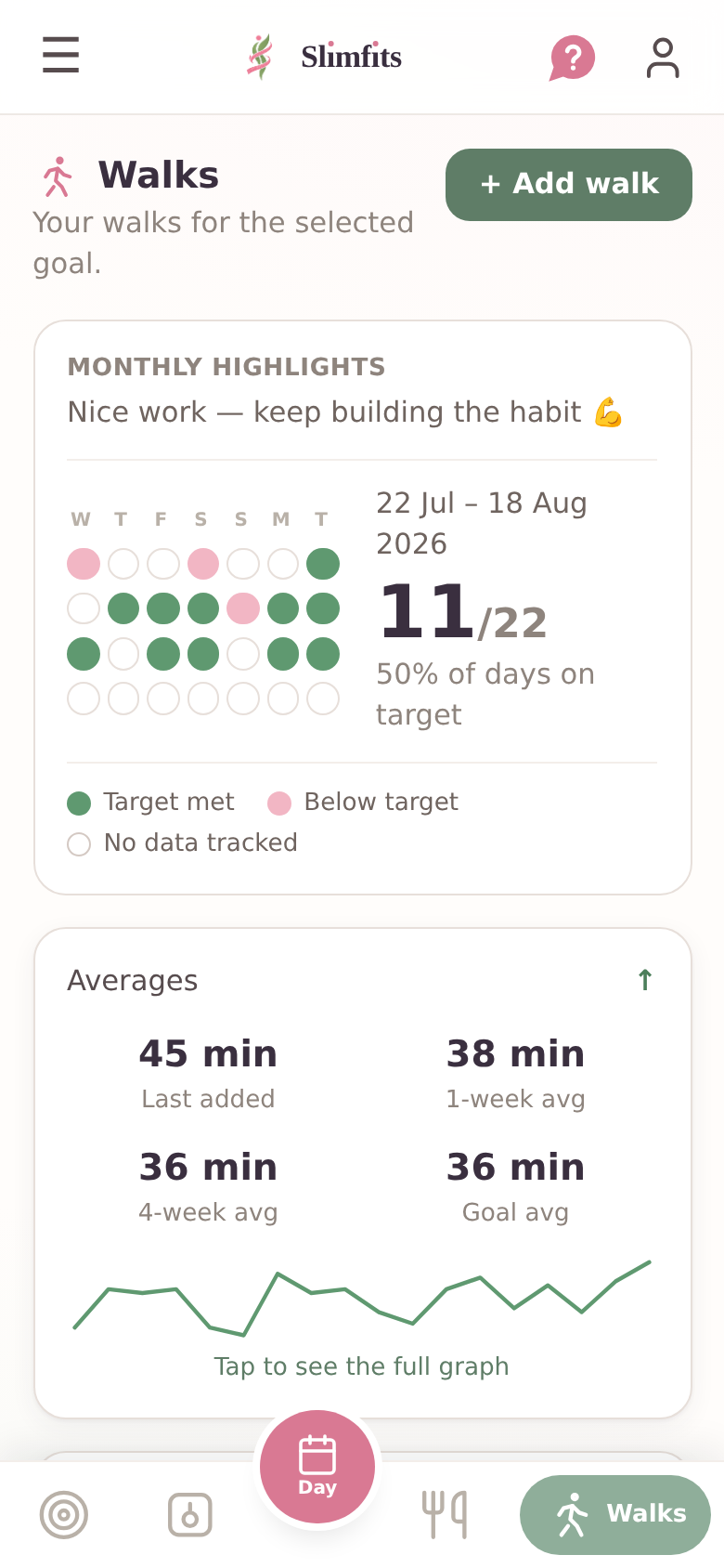 Walks tracker